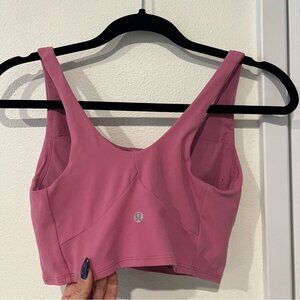 Lululemon Nulu Front Darting Yoga Sports Bra Pink Blossom Size 6